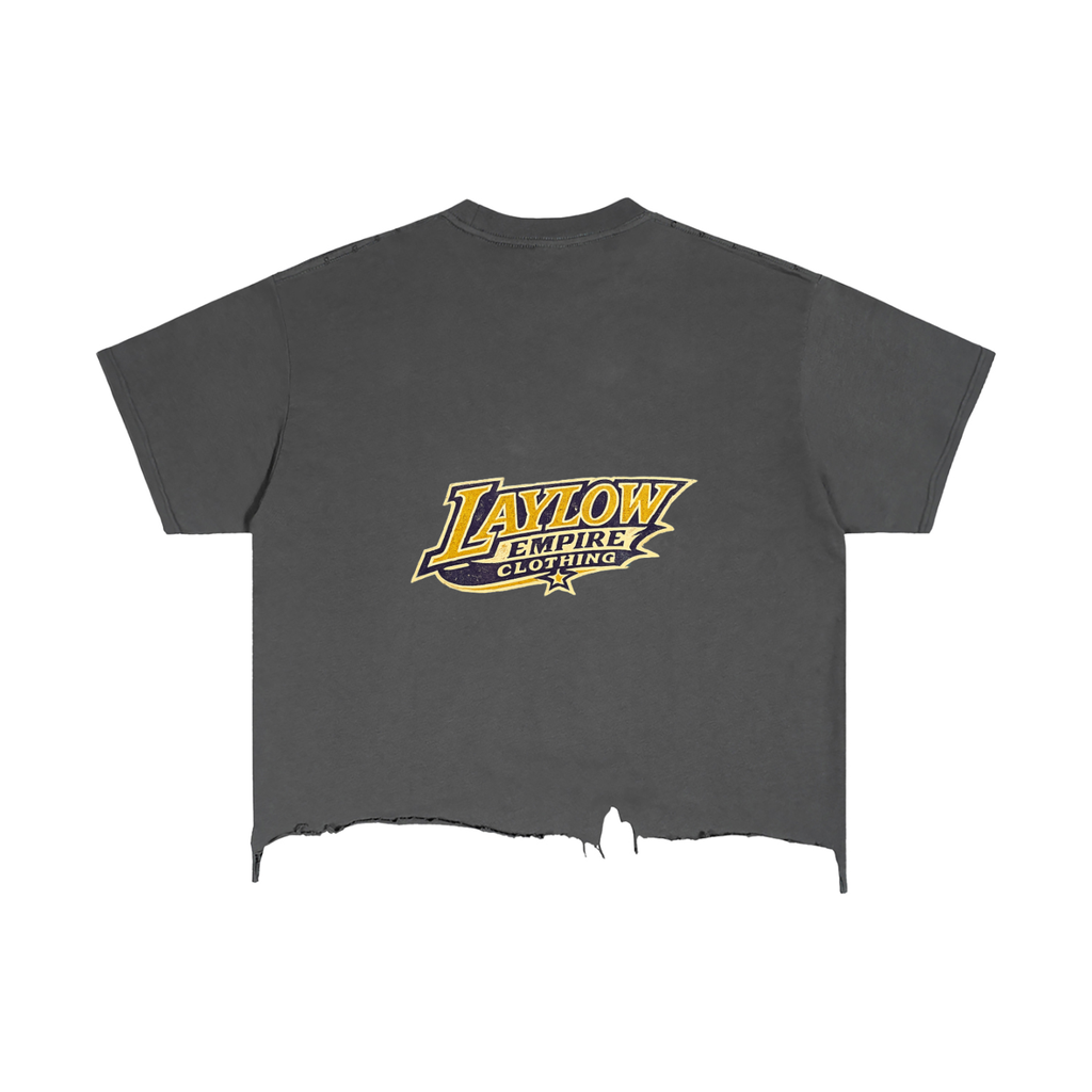 Vintage Wash Boxy Distressed Hem T-Shirt