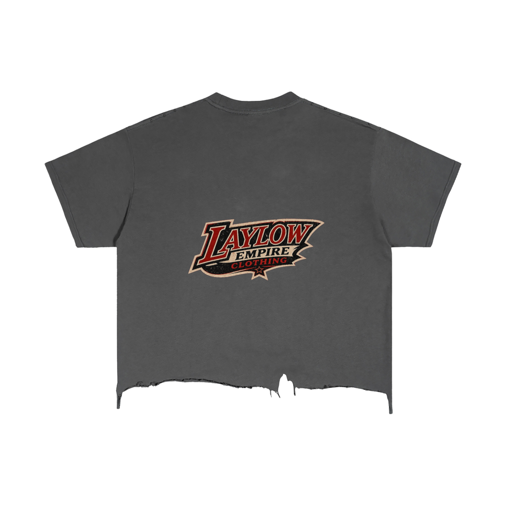Vintage Wash Boxy Distressed Hem T-Shirt