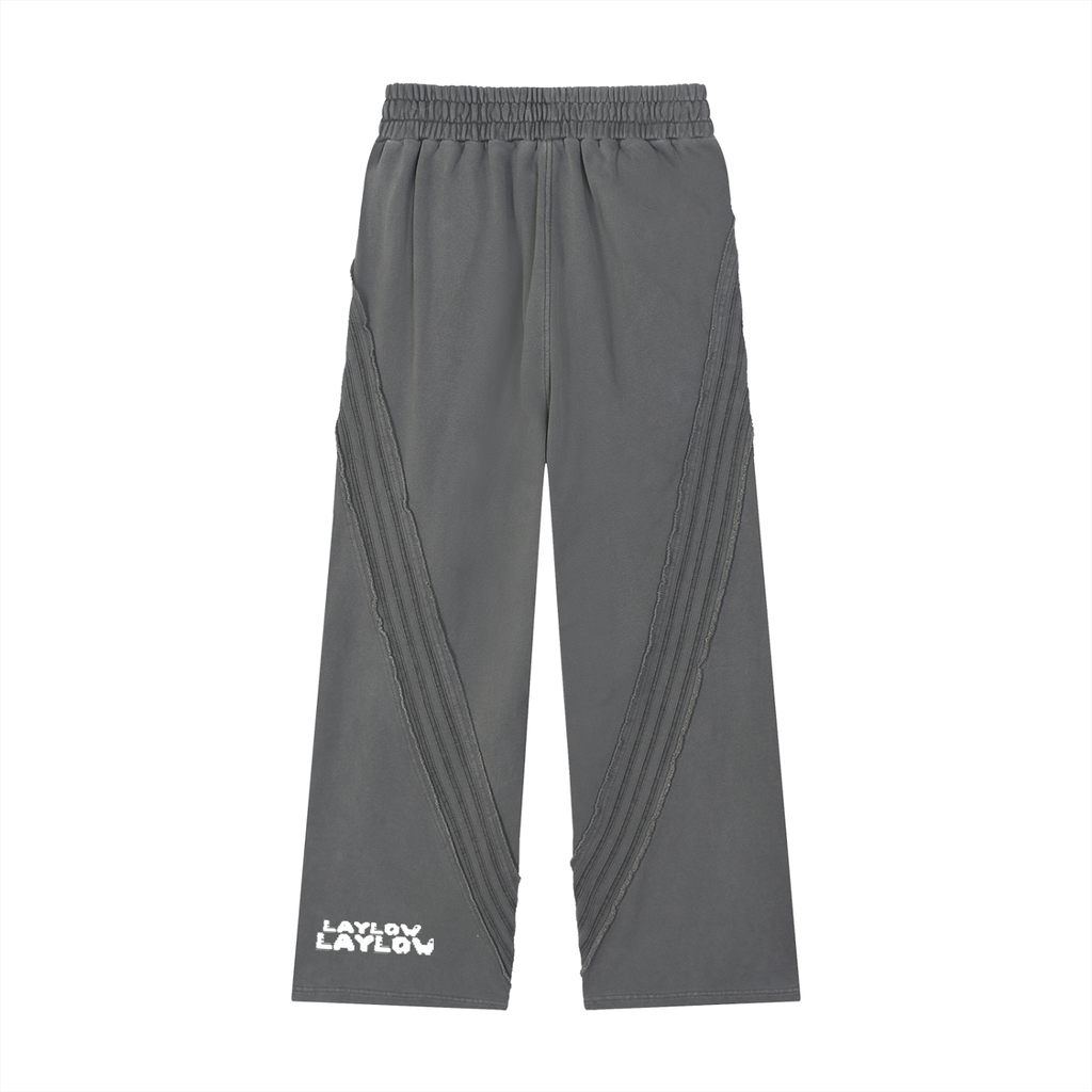 Snow Washed Tape Raw Edge Sweatpants