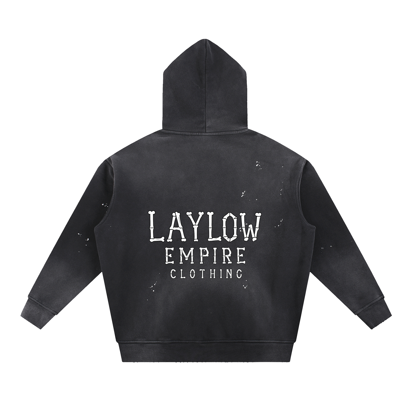 Vintage Washed Frayed Fleece Hoodie