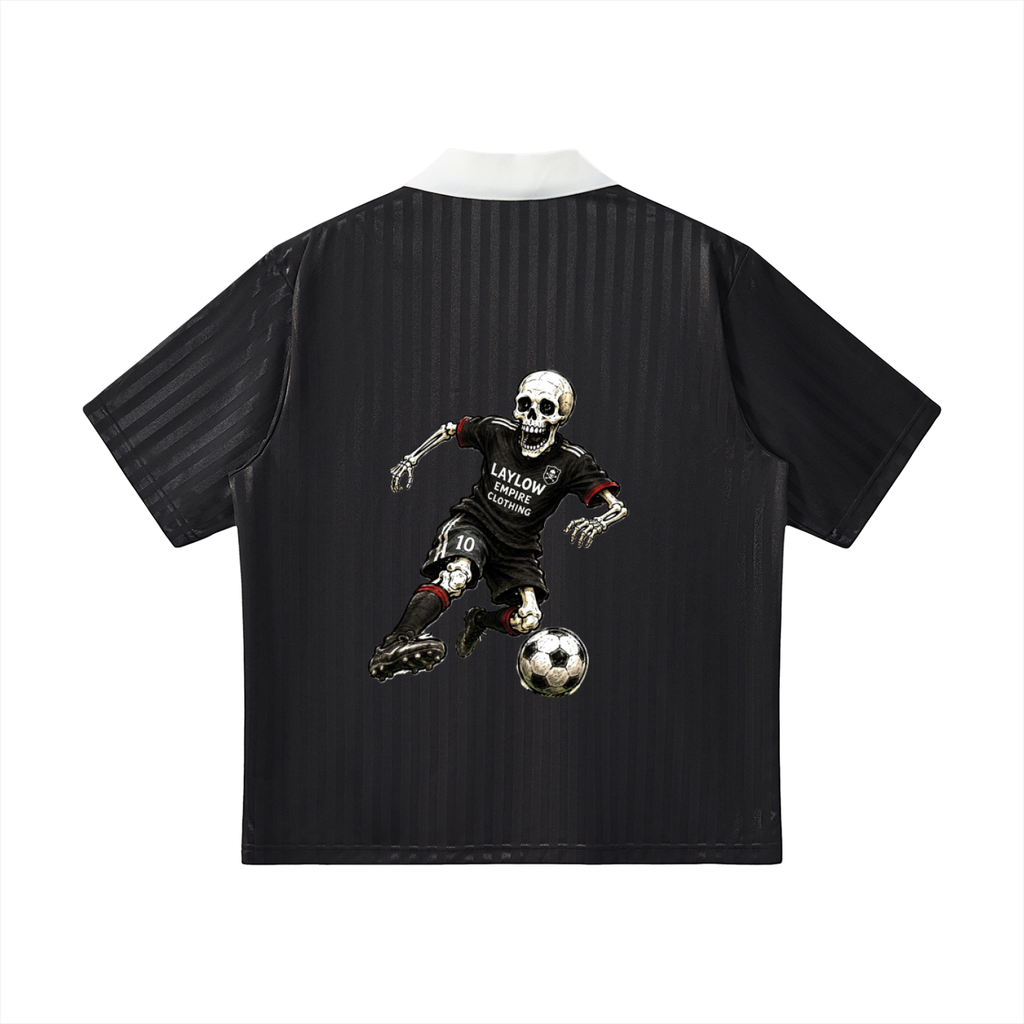 Contrast Collar Striped Soccer Jersey