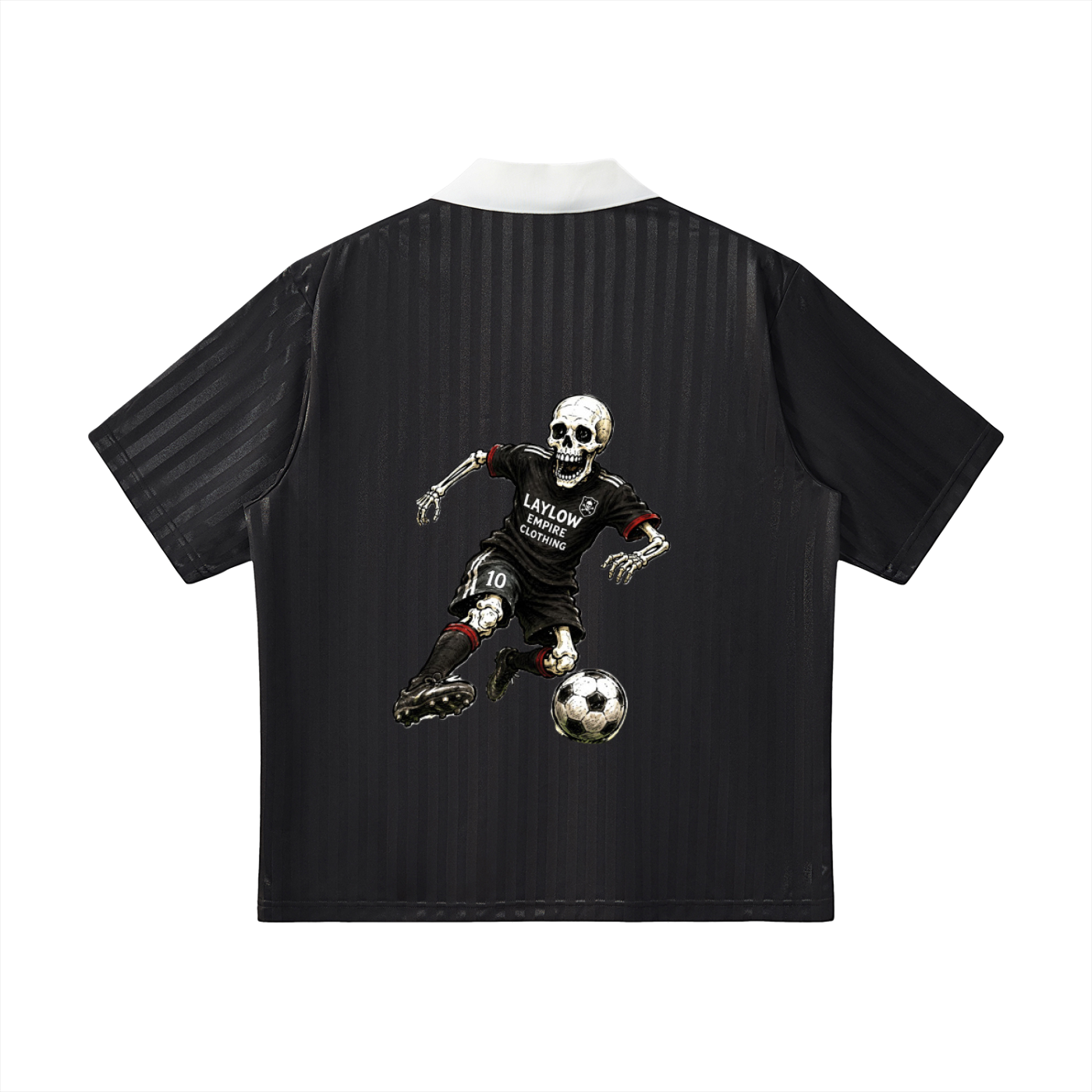 Contrast Collar Striped Soccer Jersey