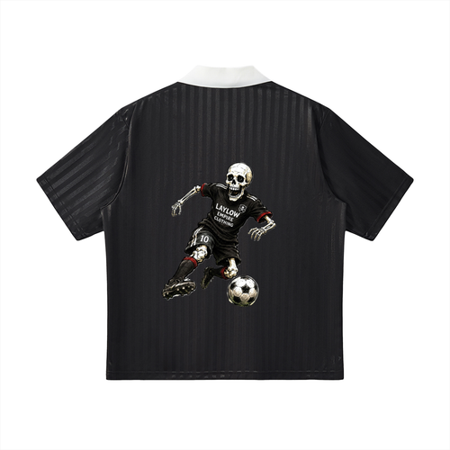 Contrast Collar Striped Soccer Jersey