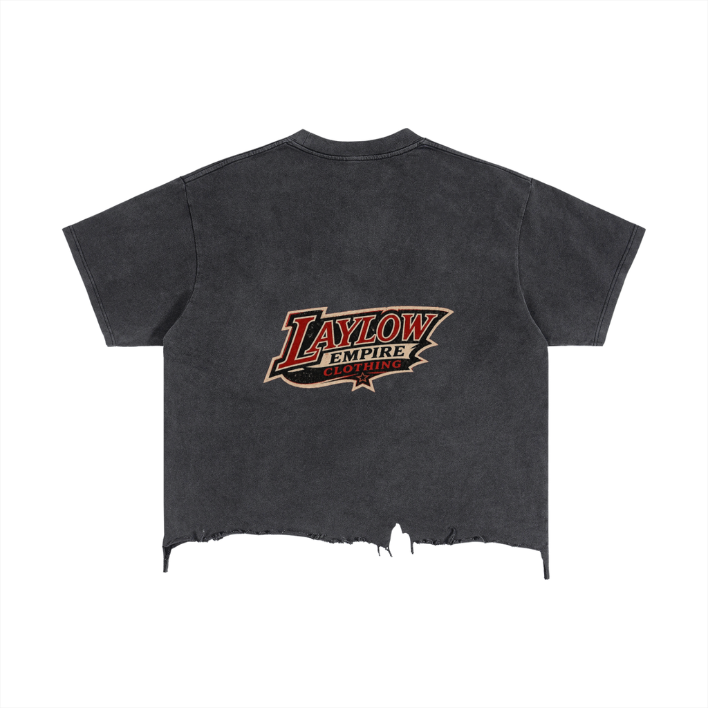 Vintage Wash Boxy Distressed Hem T-Shirt