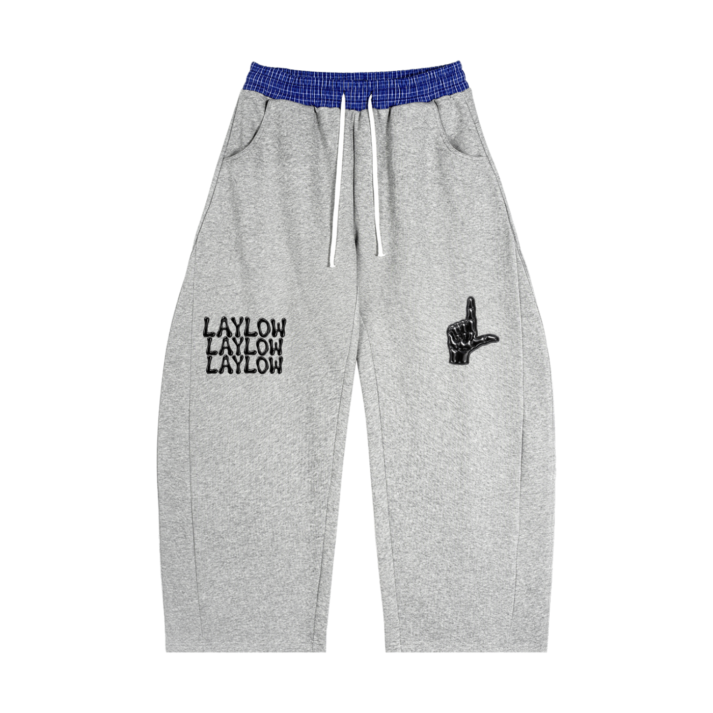 Plaid Waistband Barrel Sweatpants
