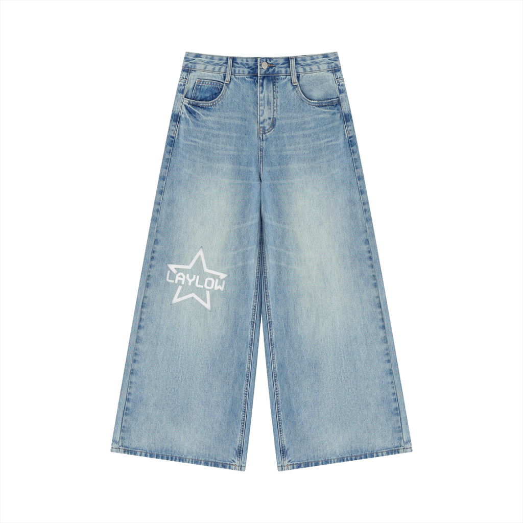 Women’s Vintage Wash Wide Leg Jeans