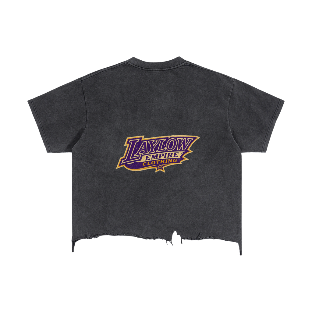 Vintage Wash Boxy Distressed Hem T-Shirt