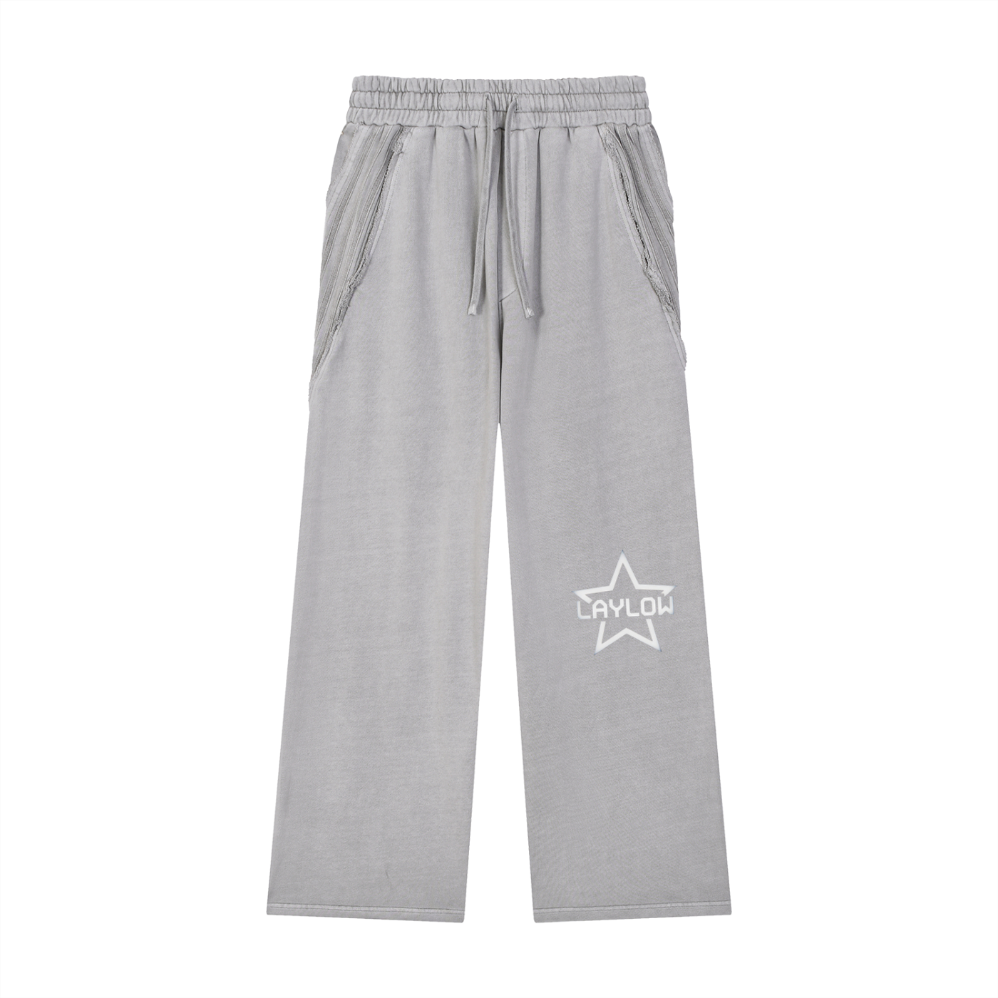 Snow Washed Tape Raw Edge Sweatpants