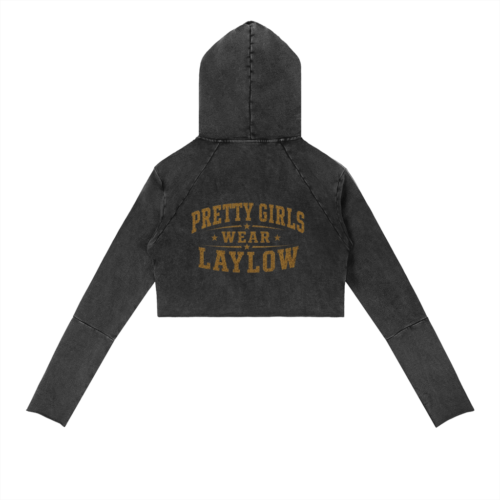 Vintage Washed Raw Edge Hoodie