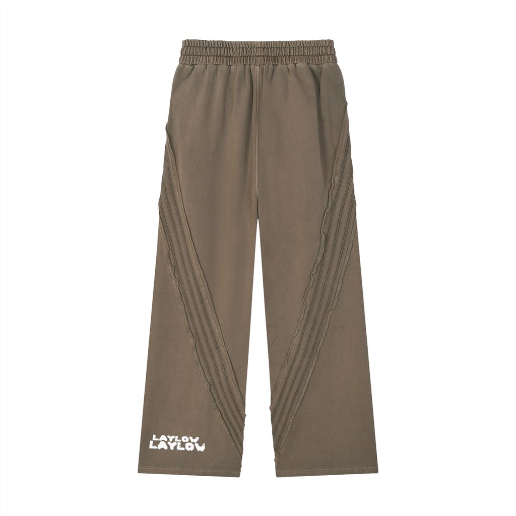 Snow Washed Tape Raw Edge Sweatpants