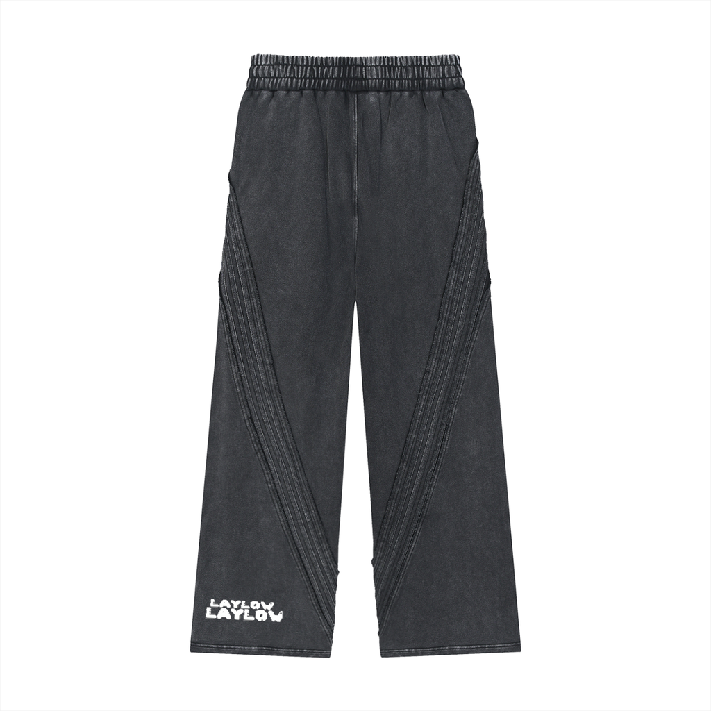 Snow Washed Tape Raw Edge Sweatpants