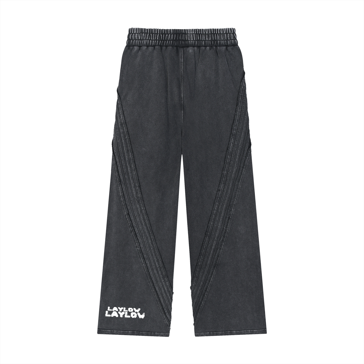 Snow Washed Tape Raw Edge Sweatpants