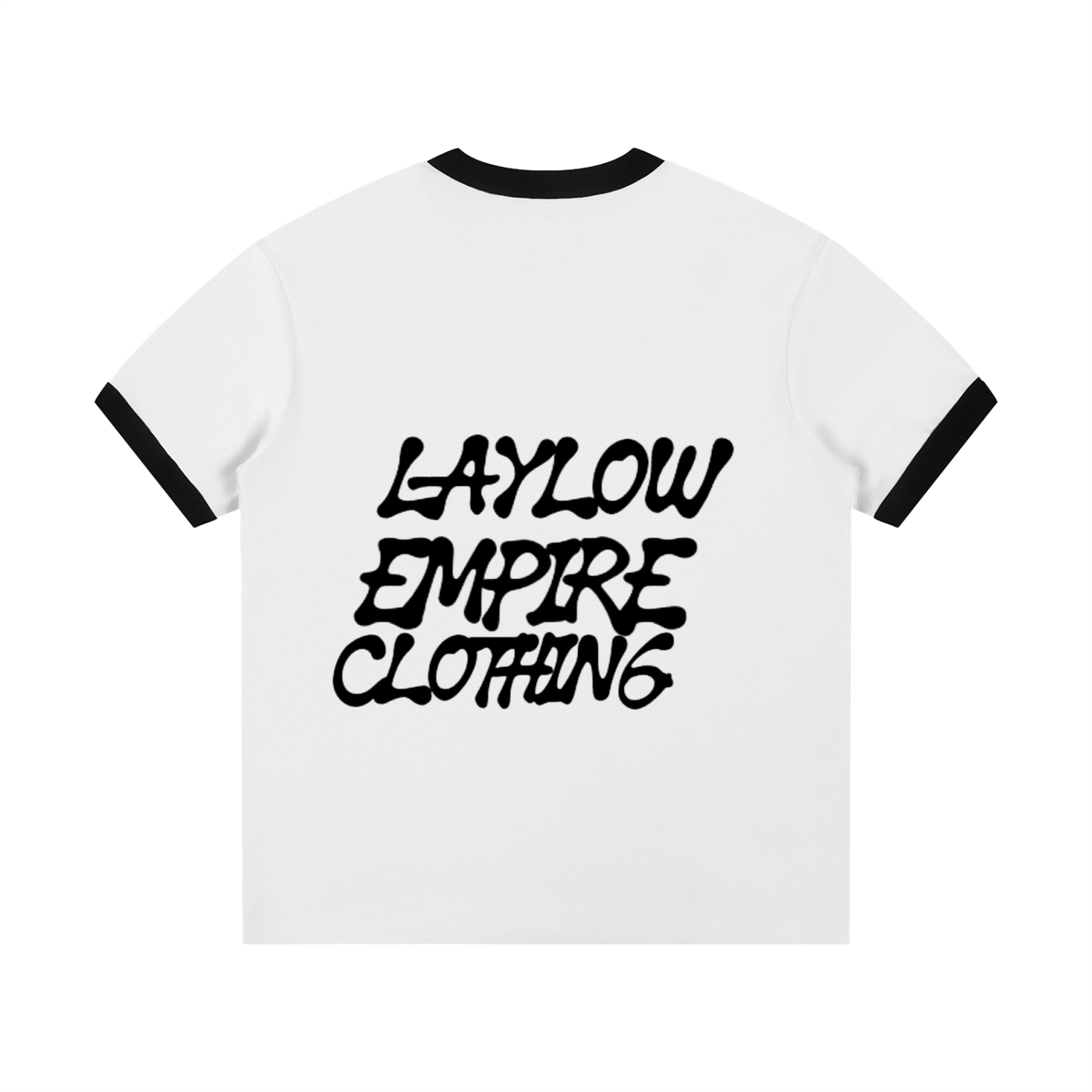 Contrast Edge Ribbed Crewneck T-Shirt